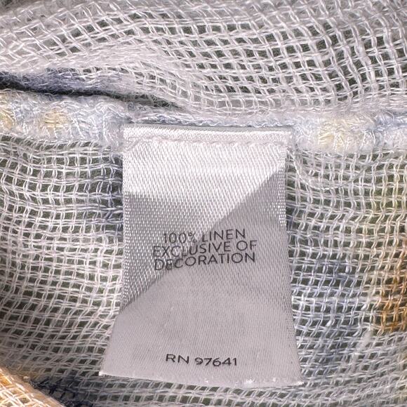 Pure Jill Women's sz Small Linen 1/2 Elbow Sleeve Crew Neck Floral Lightweight - Picture 4 of 8